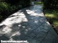 Concrete sealer finished and job complete - ashlar slate stamp concrete pattern sidewalk in Vancouver, BC, Canada
