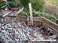 Demolition of wood and concrete patio deck and railings in Ladner / Tsawwassen, BC, Canada
