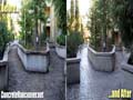 Before and After stamped concrete sidewalk renovation in Whistler, BC, Canada