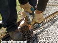 Cutting rebar ready for installation in Burnaby, BC, Canada