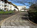 Concrete pump truck ready for concrete in Burnaby, BC, Canada