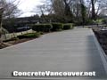 Broom finish concrete sidewalks in Burnaby, BC, Canada