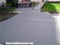 Broom finish concrete sidewalk in Burnaby, BC, Canada