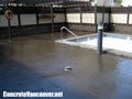 Rubberized membrane system applied to pool deck concrete base in North Vancouver, BC, Canada