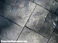 Ashlar slate stamp pattern with slate grey color and charcoal release, Vancouver, BC, Canada