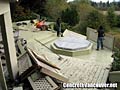 Demolition of wood patio deck and railings in Ladner / Tsawwassen, BC, Canada