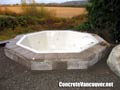 Allan Block installation for trim of jacuzzi hot tub in Ladner / Tsawwassen, BC, Canada