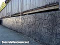 Stamped Concrete Retaining Wall Overlay in Burnaby, BC, Canada