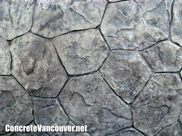 Stamped Concrete Retaining Wall In Burnaby BC Canada 