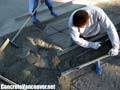 Placing concrete off concrete truck in Whislter, BC, Canada