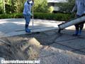 Placing concrete off concrete truck shoot in Whistler, BC, Canada