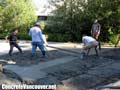 Placing and skreeding concrete in Whistler, BC, Canada