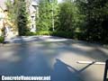 Bull floating concrete in Whistler, BC, Canada