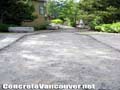 Gravel driveway preparation ready for stamped concrete in Whistler, BC, Canada