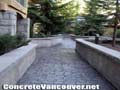 Slate Grey stamped concrete pathways with London Cobblestone pattern in Whistler, BC,  Canada
