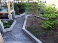 Slate Grey stamped concrete pathways with London Cobblestone pattern in Whistler, BC, Canada