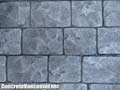 Slate London Cobblestone stamp concrete pattern in Whistler, BC, Canada