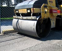 Asphalt Paving Compaction with Roller